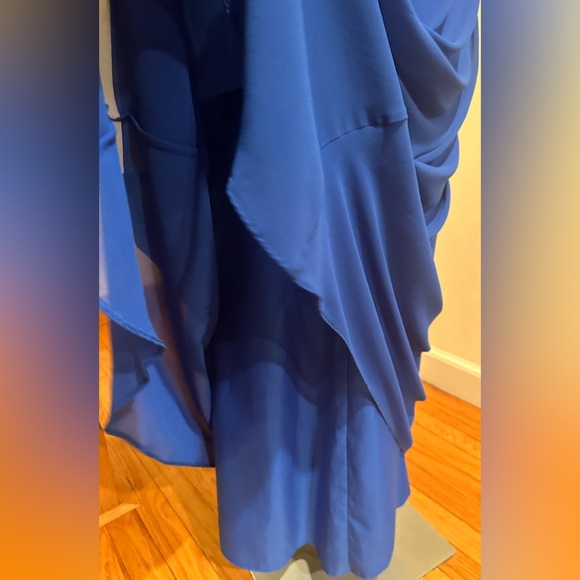 Bill Levkoff  Blue Wedding Evening Cocktail Party Maxi Strapless Dress S… - Picture 10 of 15